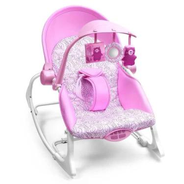 Imagem de Cadeira De Descanso E Balanço Para Bebês - Até 18 Kg - Seasons - Rosa