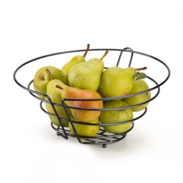 Imagem de Fruteira Redonda de Mesa Resistente Aramado Onix Luxo Arthi