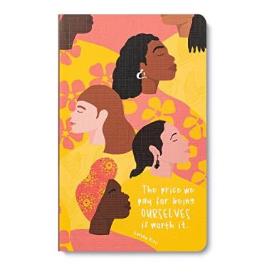Imagem de Write Now Journal by Compendium: "O preço que pagamos por sermos nós mesmos vale a pena." — Capa macia com citações periódicas de tipos, 128 páginas pautadas