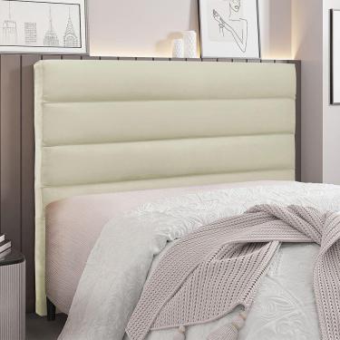 Imagem de Cabeceira Para Cama Box Casal La Italiana 140Cm Veludo Bege
