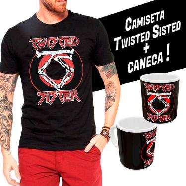 Imagem de Camiseta camisa  BANDA Twisted Syster rock clássico anos 80  + CANECA 