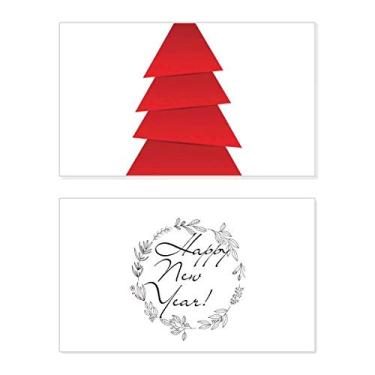 Imagem de Árvore de Natal abstrata padrão origami ano novo festival cartão felicitações Bless mensagem presente