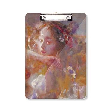 Imagem de Orange XJJ Prancheta para pintura a óleo pasta, bloco de escrita A4