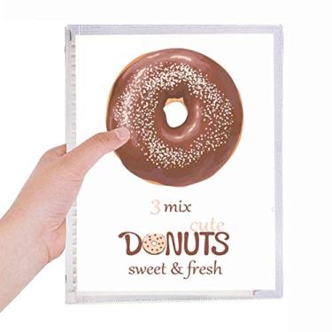 Imagem de Caderno de pasta de chocolate para alimentos doces com folhas soltas diário recarregável