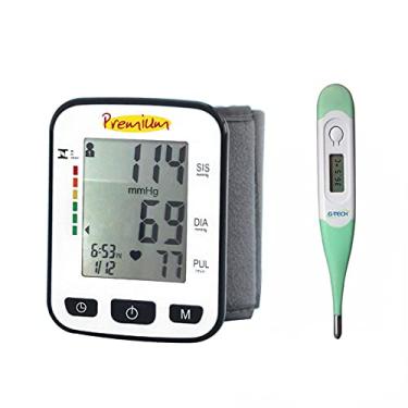 Imagem de Kit Aparelho De Medir Pressão Digital De Pulso Com Termometro Axilar