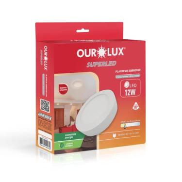Imagem de Plafon SUPERLED Sobrepor 12W Bivolt 2700K Redondo OUROLUX