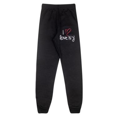 Imagem de Kit 3 Calça Moletom Infantil Menina Estampada Roupas de Inverno
