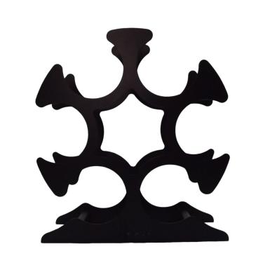 Imagem de Adega de Mesa ou Suporte Para Vinho, Espumante e Cerveja, 07 Garrafas em Aço Preto ALL STYLE