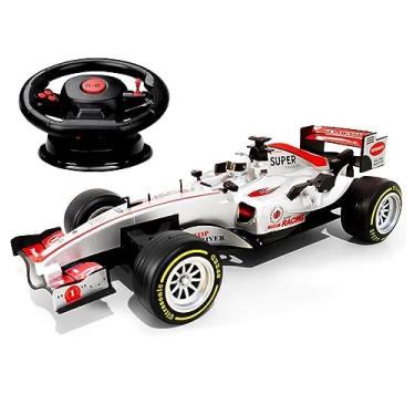 Imagem de Carro de Controle Remoto Infantil Formula 1 com Sons e Luzes Pneus de Borracha (Prata)