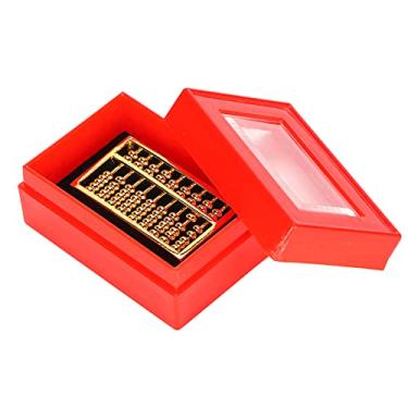 Imagem de Mini Ábaco de Bronze Ouro Ábaco Ornamento Ferramenta Chinesa 9 Engrenagens Petite 1.5In Kits de Ferramentas de Elaboração