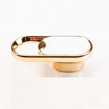 Imagem de Puxadores de cômoda 4 peças alça de polegar alça de plástico inferior de guarda-roupa alça para armário de banheiro platina simples e elegante