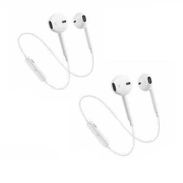 Imagem de Fones de ouvido esportivos sem fio Bluetooth para Samsung iPhone iPad (2 X Branco)