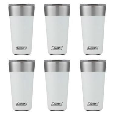 Imagem de Kit com 6 Copos Térmicos com Tampa 600ml Branco Coleman