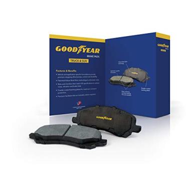 Imagem de Goodyear Brakes GYD1630 | Pastilhas de freio traseiras de cerâmica de carbono para Mercedes-Benz A45 AMG 18-14, GL350 2013, GL450 16-13, GL550 16-13, GLA45 AMG 19-14, GLE350 18-16 e mais - Veja