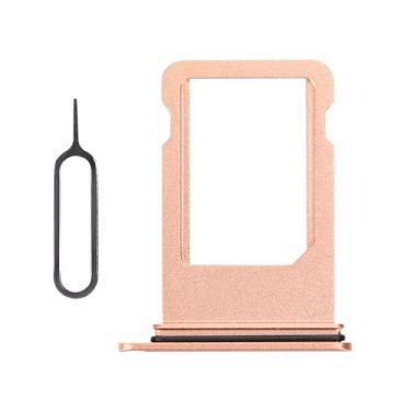 Imagem de Risidamoy Adaptador de bandeja de cartão SIM dourado para iPhone 8, versão SIM único, substituição de slot SIM único para iPhone SE 2nd 2020 com ejetor SIM A1863 A1905 A1906