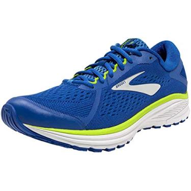 Imagem de Brooks Tênis de corrida masculino Stroke, multicor azul limão branco 404, us:5.5