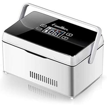 Imagem de Caixa portátil do refrigerador do refrigerador da vacina da insulina da capacidade alta, mini refrigerador do carro do refrigerador da insulina mantém a medicação mais fria e isolada, 4 x ba