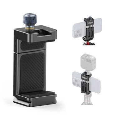 Imagem de ULANZI MA33 Suporte de tripé de metal para telefone com porta Arca e 2 sapatos frios, adaptador de tripé ajustável de 360° para smartphone, suporte para celular