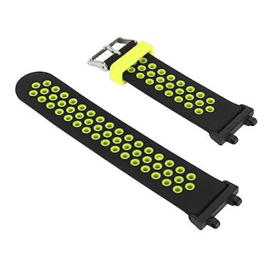 Imagem de Faixa de Relógio Respirável, Pulseira de Relógio Inteligente Macia e Vestível, Substituição Flexível de Silicone Fashion para Academia Fitness (Preto Verde)