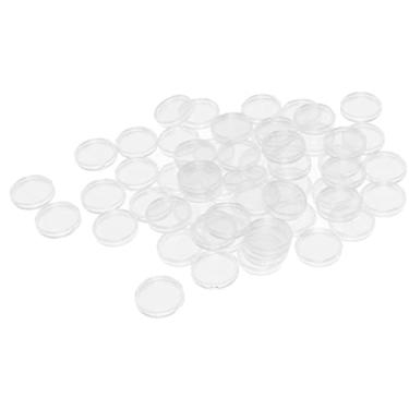 Imagem de Xiaojikuaipao 100 Pieces Plastic Coin Holder Capsules Container Storage Box for Coins 24mm