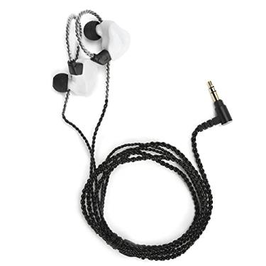 Imagem de Fone de Ouvido Baixo Pesado, Fones de Ouvido Hifi Portáteis Mini Com Fio para Atividades Ao Ar Livre para Esportes (Branco)