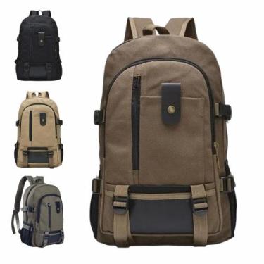 Imagem de Mochila Lona Unissex Passeio Casual QL-096 - Kingleen, Preta