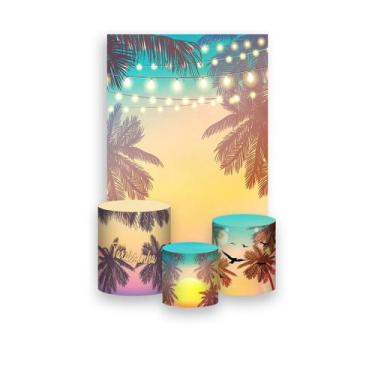 Imagem de Painel De Festa Vertical 1,50 x 2,20 + Trio De Capas Cilindro - Tardez