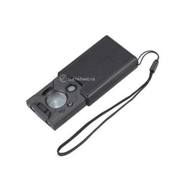 Imagem de Lupa Ampliação 30x Conta Fios Ultravioleta Luz Led 9585 - Jiaxi