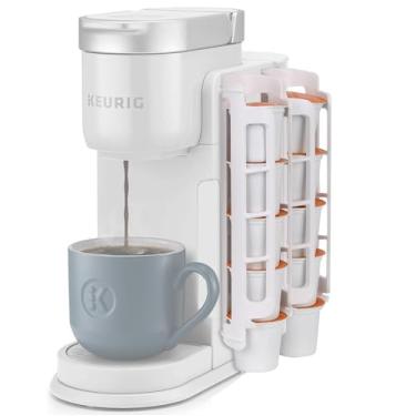 Imagem de Suporte de cápsulas de café para Keurig K-cup, suporte lateral, organizador de cápsulas de café, perfeito para pequenos balcões (pacote com 2 | para 10 xícaras K, branco)
