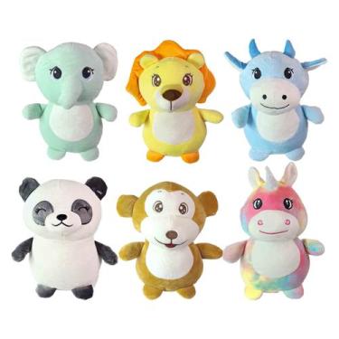 Imagem de Kit 2 Pelúcia Safari Plush Olho Bordado 20Cms - Sortidos - Fizzy, 2 un