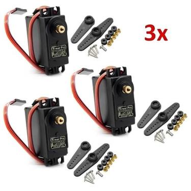 Imagem de 3x Motor Servo Original Leve Standar Modelismo Projeto Arduino Tower P