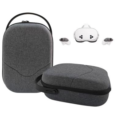 Imagem de TUCANA Hard Carrying Case Compatible for Oculus Meta Quest 3S, Travel Case for VR Headset Controller and Official Original/Elite Strap Version VR Headset and Touch Controller Accessories (Gray)