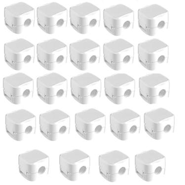 Imagem de Clipes de cabo, Suporte de cabo, Clipes magnéticos, Suporte de cabo para criado-mudo, Esconder ou substituir cabos de armazenamento de telefone, (Branco)