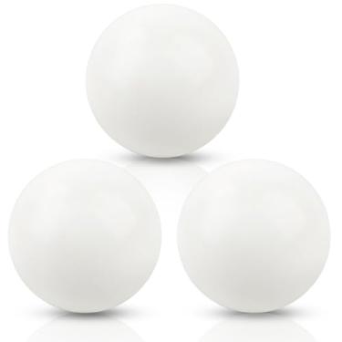 Imagem de Kugliwa Pacote com 3 bolas de bocce pallino de 57 mm de substituição para jogo de bola de bocha branca para crianças e adultos jogos familiares na praia