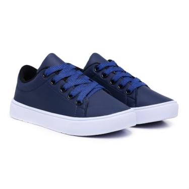 Imagem de Tênis Infantil Masculino Menino Escola Confortavel Casual Leve Criança (Azul, BR, Criança de 4 a 8 anos, Numérico, M, 32)