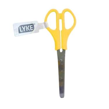Imagem de Tesoura Escolar Cores Neon 13cm LYKE, Amarelo