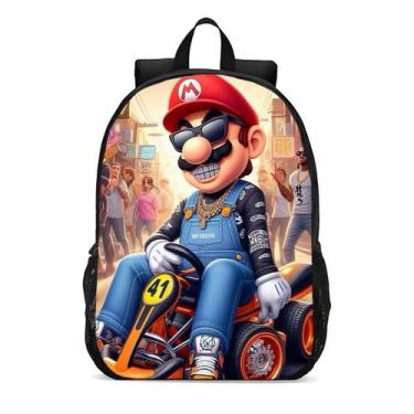 Imagem de Mochila Escolar Infanto Juvenil Mario Kart Jogos Novidades 0462 - Geek