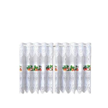 Imagem de Cortina Pia c/ Bando Vitro Real Renda Cozinha 1,60x0,80x0,20 - Interla