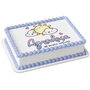 Imagem de Papel arroz comestível para bolo aniversário festa comemoração evangél