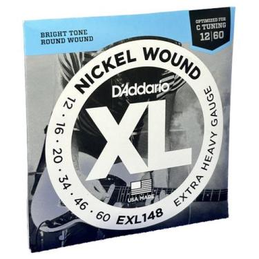 Imagem de Jogo de cordas D'Addario Guitarra 12-60 EXL148 Extra Heavy - Daddario 