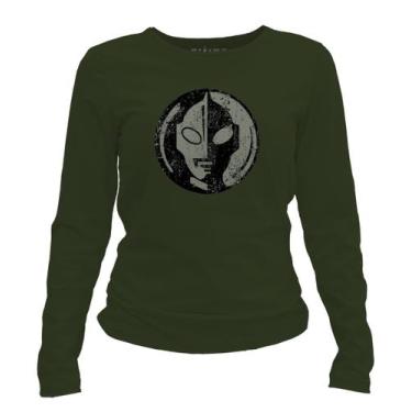 Imagem de Camiseta manga longa feminina - Ultraman - DASANTIGAS, Green pea, Gree