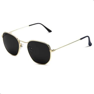 Imagem de Oculos de Sol Hexagonal Masculino Feminino Clássico Moda Retro Proteçã