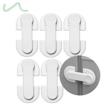 Imagem de Kit 5 Trava Porta De Geladeira Segurança Bebê Criança Ordene