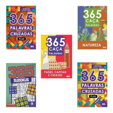 Imagem de Kit Livros Passatempo 365 Palavras Cruzadas/Caça-palavras/Sudokus - At