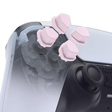 Imagem de eXtremeRate Ergonomic Split Dpad Buttons (SDP Buttons) for PS5 Controller, Cherry Blossoms Pink Independent D-pad Direction Buttons for PS5 Edge, for PS4 Controller - No Controller