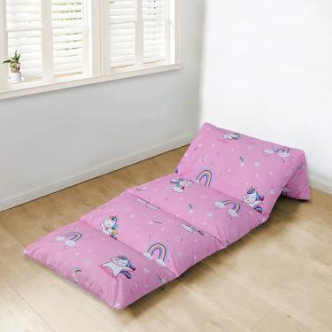 Imagem de Boston Linen Co. Capa de almofada de chão infantil Dreamland Capa de espreguiçadeira de conto de fadas para crianças e espreguiçadeira para leitura, descanso e jogos - Queen