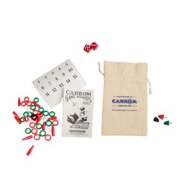 Imagem de Carrom Board Equipment Set — Includes 46 Playing Pieces, Instruction Manual and Carrying Case — Extra Accessories for Board Games for Adults & Children — Durable Sports Board Game Accessories