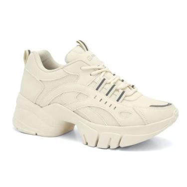 Imagem de Tênis Feminino Ramarim Plataforma Sneaker Dad Chunky 2480231 Bege, 38,