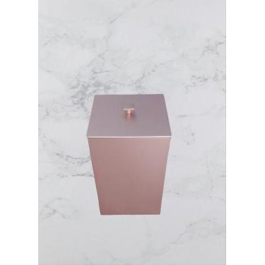 Imagem de Lixeira Dourada 5 Lt Para Banheiro - Adéqua, Rosa Rosê Gold