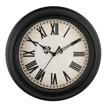 Imagem de Relógio de parede Plumeet Extra Large Retro 40cm Preto